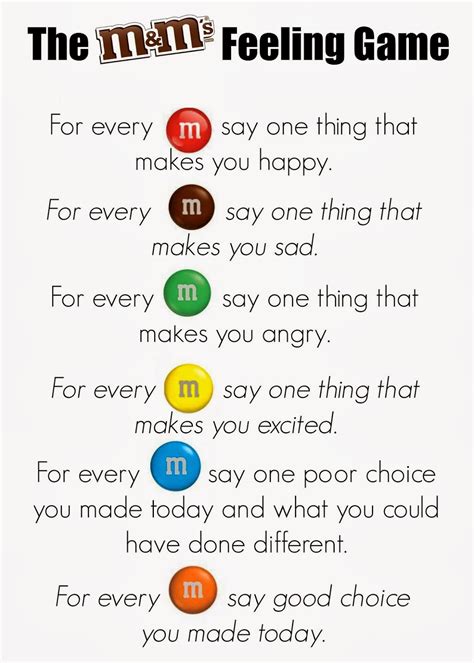 m&m feelings game